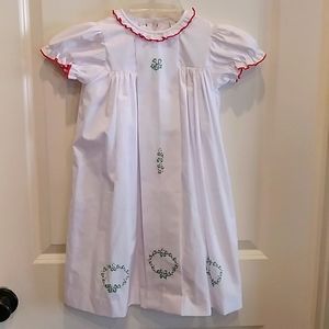 The Proper Peony Holly Wreath Christmas Dress